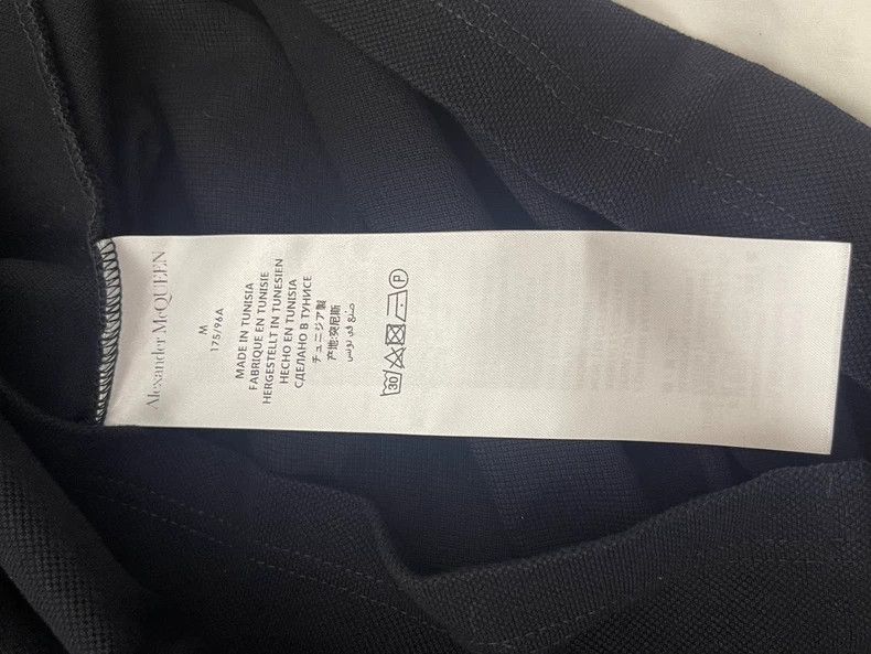 Alexander McQueen Alexander McQUEEN Black Polo Shirt with Embroidery- DMC Size US M / EU 48-50 / 2 - 4 Thumbnail
