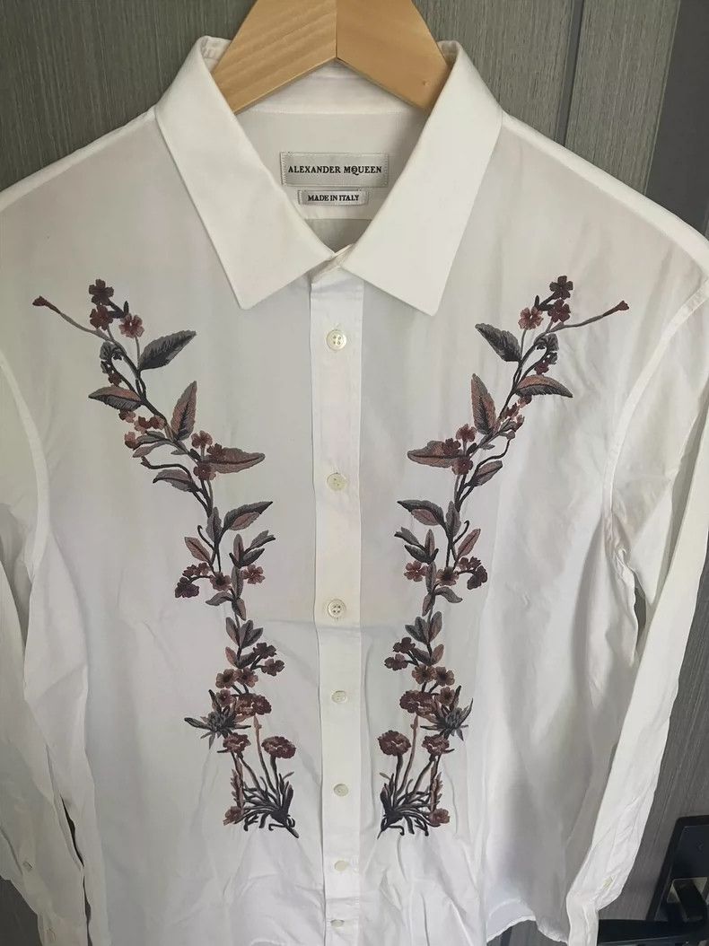 Alexander McQueen Alexander McQueen Floral Long Sleeve Shirt- DMC Size US M / EU 48-50 / 2 - 4 Thumbnail
