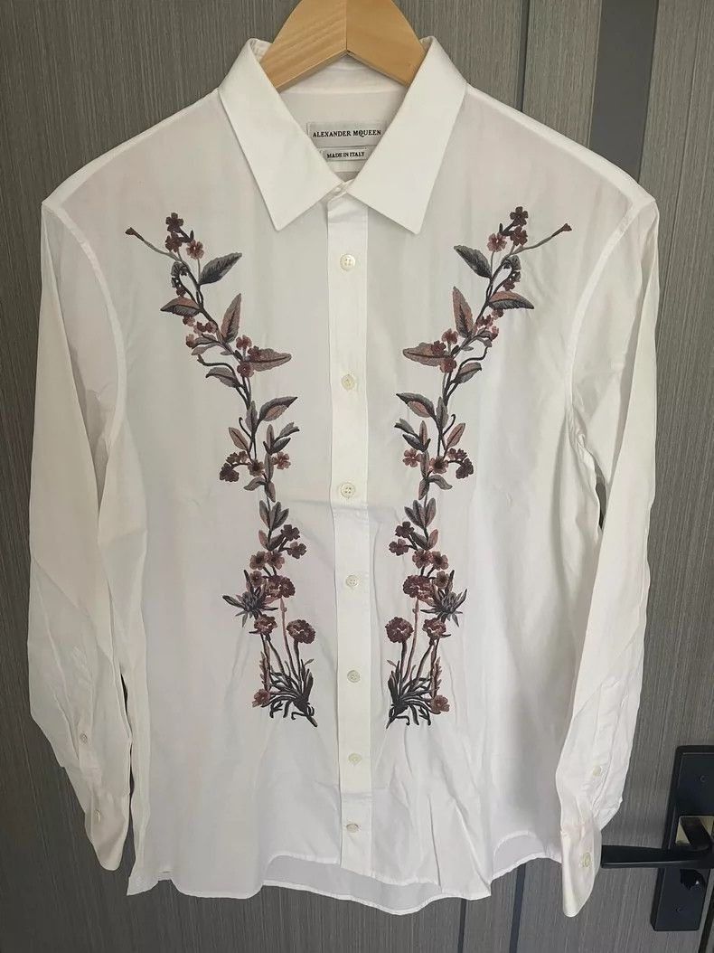Alexander McQueen Alexander McQueen Floral Long Sleeve Shirt- DMC Size US M / EU 48-50 / 2 - 2 Thumbnail