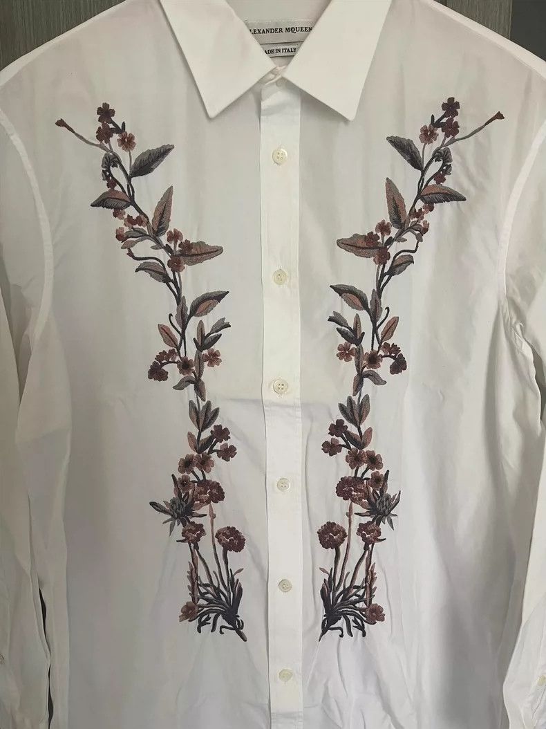 Alexander McQueen Alexander McQueen Floral Long Sleeve Shirt- DMC Size US M / EU 48-50 / 2 - 3 Thumbnail