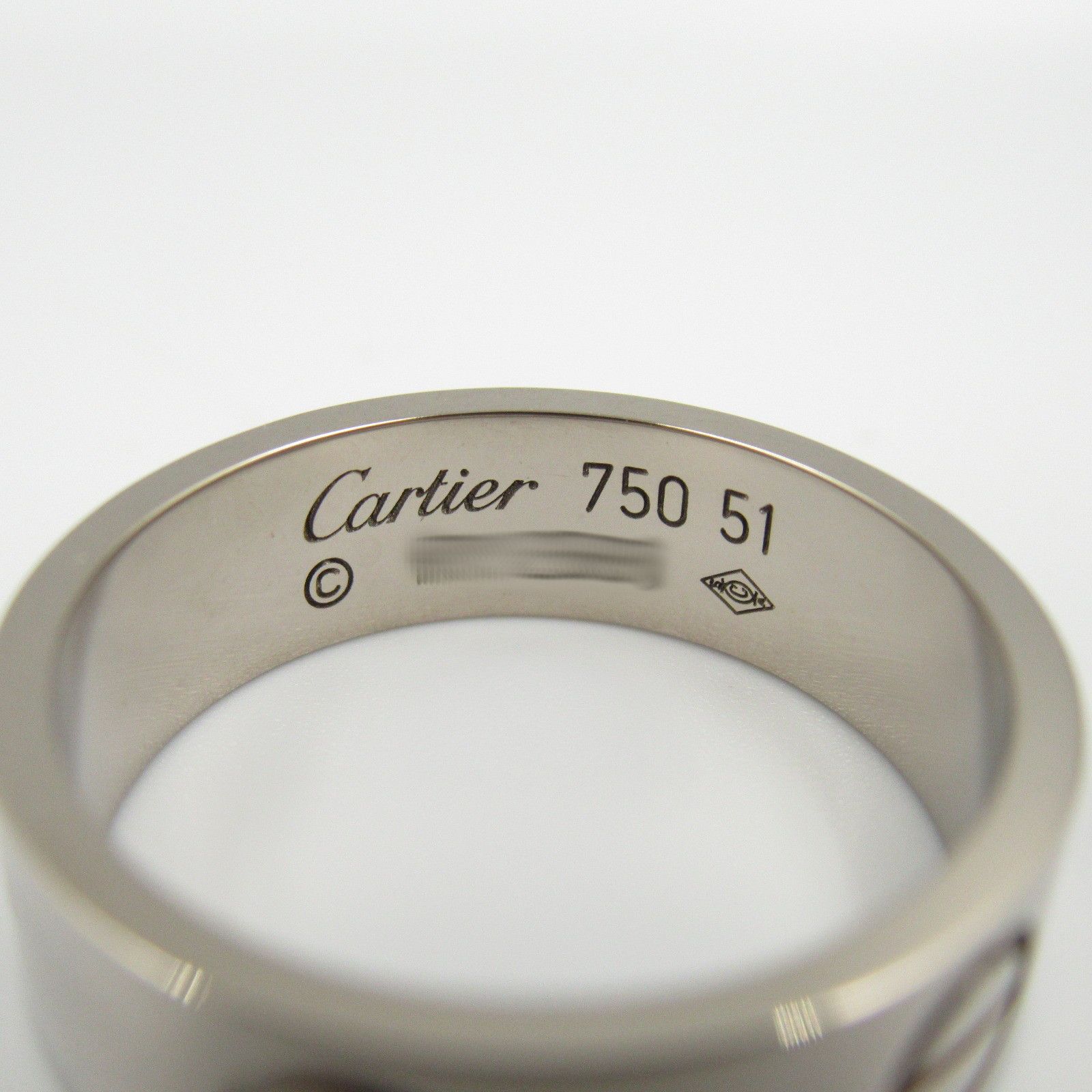 Cartier Cartier Love Ring Au750 White Gold Ring Size 10.5