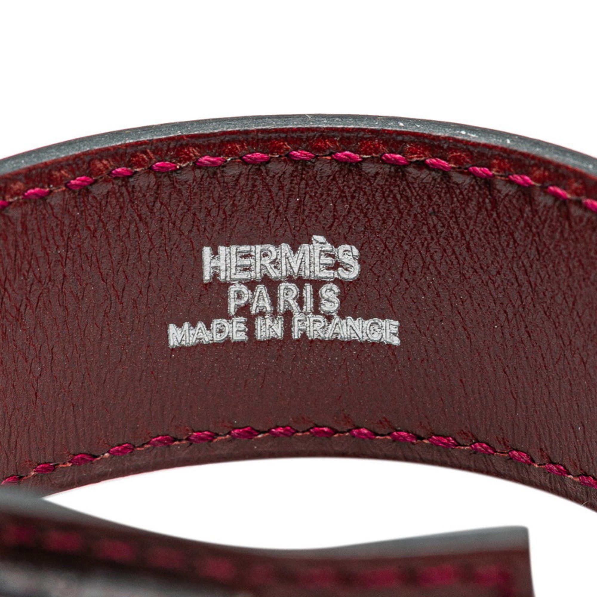 Hermes Hermes Artemis Bangle Wine Red Box Calf Women's HERMES Size ONE SIZE - 4 Thumbnail
