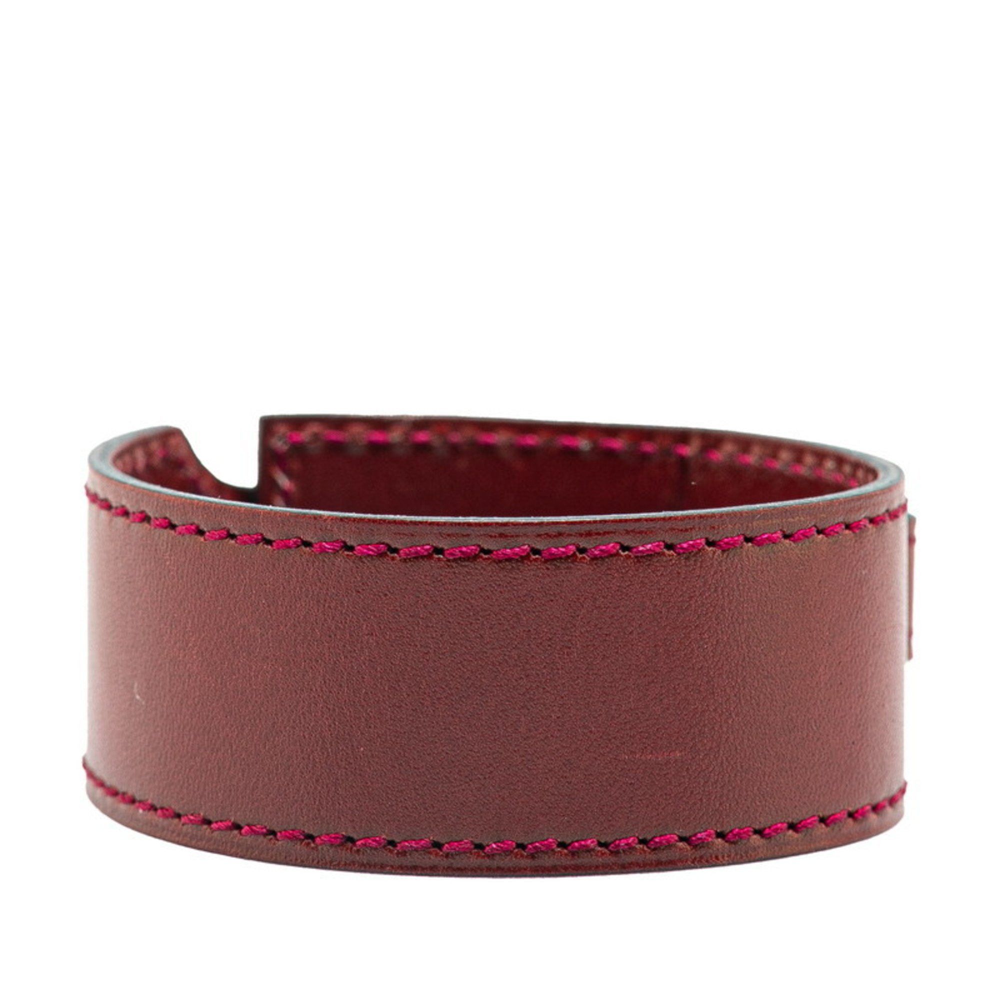 Hermes Hermes Artemis Bangle Wine Red Box Calf Women's HERMES Size ONE SIZE - 3 Thumbnail