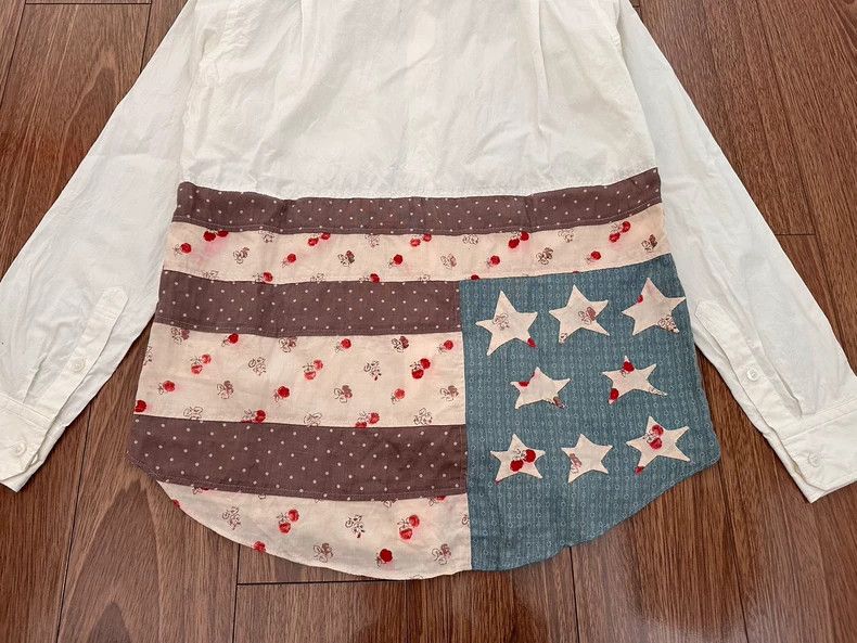 Visvim VISVIM Long Sleeve Shirt with Flag Design- DMC Size US S / EU 44-46 / 1 - 5 Thumbnail