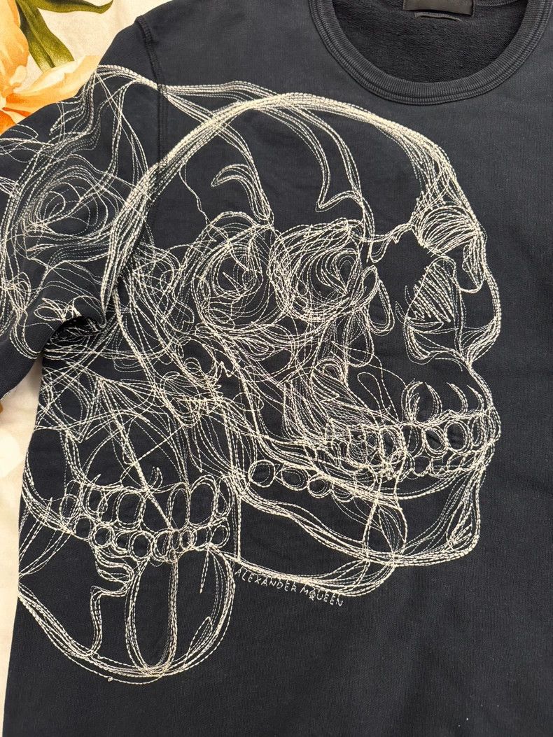 Alexander McQueen Alexander McQueen Skull Embroidery Sweatshirt Limited Edition- DMC Size US M / EU 48-50 / 2 - 2 Thumbnail