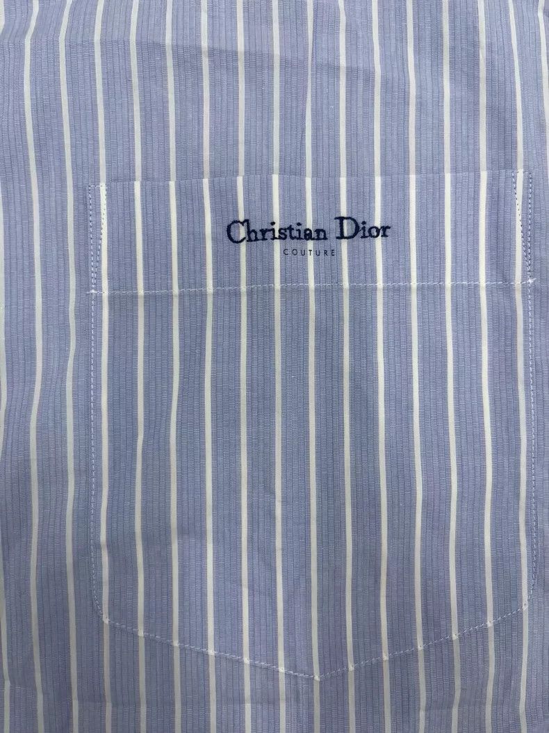 Dior Dior Striped Long Sleeve Button-Up Shirt- DMC Size US M / EU 48-50 / 2 - 3 Thumbnail