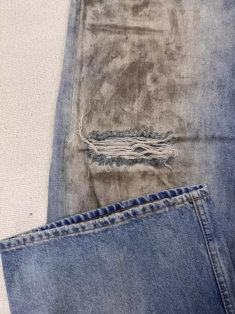 Acne Studios Acne Studios Wide-Leg Distressed Denim Pants- DMC Size US 33 - 3 Thumbnail