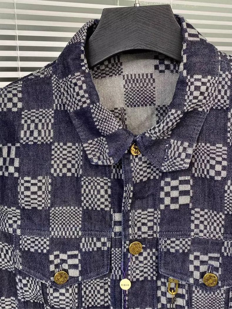 Louis Vuitton Louis Vuitton Checkered Denim Jacket Blue Gray- DMC Size US L / EU 52-54 / 3 - 3 Thumbnail