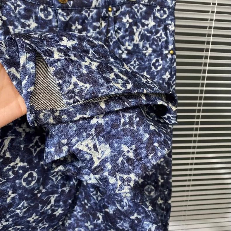 Louis Vuitton Louis Vuitton Blue Printed Casual Pants- DMC Size US 33 - 5 Thumbnail