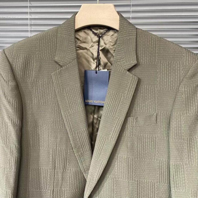 Louis Vuitton Louis Vuitton Check Pattern Blazer with Logo- DMC Size US M / EU 48-50 / 2 - 4 Thumbnail