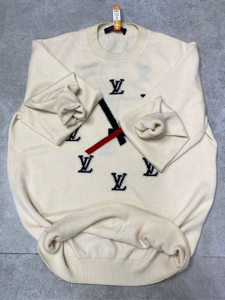 Louis Vuitton Louis Vuitton Wool Sweater with Clock Logo- DMC Size US XL / EU 56 / 4 - 3 Thumbnail