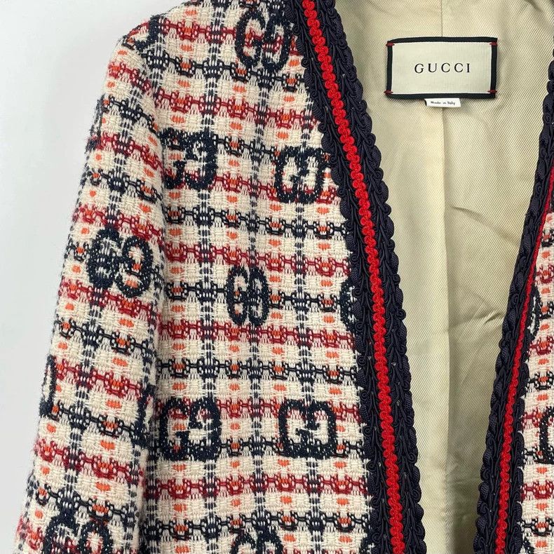 Gucci Gucci Double G Tweed Jacket for Women- DMC Size US S / EU 44-46 / 1 - 4 Thumbnail