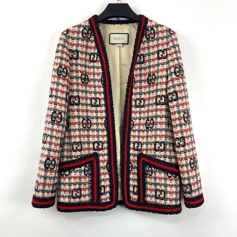 Gucci Gucci Double G Tweed Jacket for Women- DMC Size US S / EU 44-46 / 1 - 2 Thumbnail