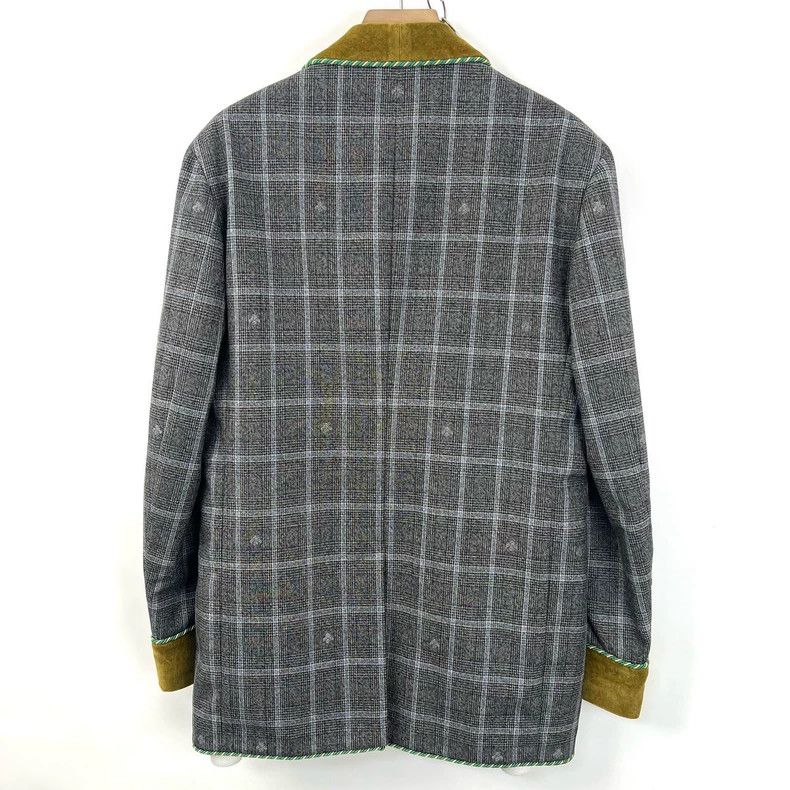 Gucci Gucci Check Pattern Blazer with Contrast Collar- DMC Size US M / EU 48-50 / 2 - 2 Thumbnail