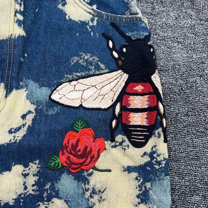 Gucci Gucci Bee Embroidered Tie-Dye Skirt- DMC Size US 31 - 4 Thumbnail