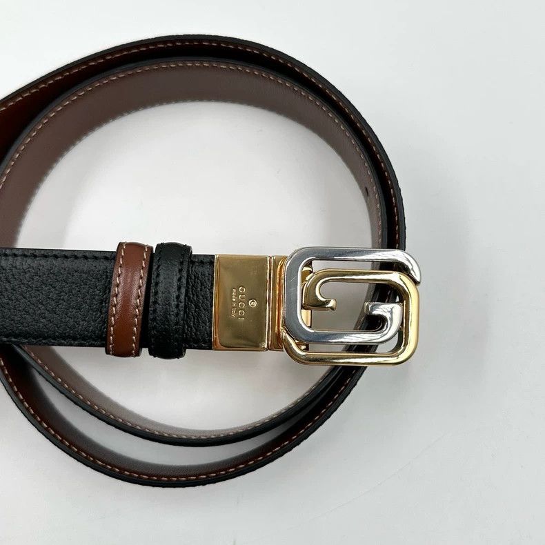 Gucci Gucci Double G Buckle Leather Belt 90cm- DMC Size ONE SIZE - 3 Thumbnail