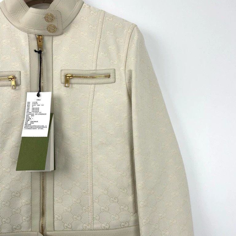 Gucci Short Jacket with Logos and Zippers- DMC