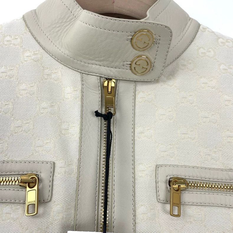 Gucci Short Jacket with Logos and Zippers- DMC
