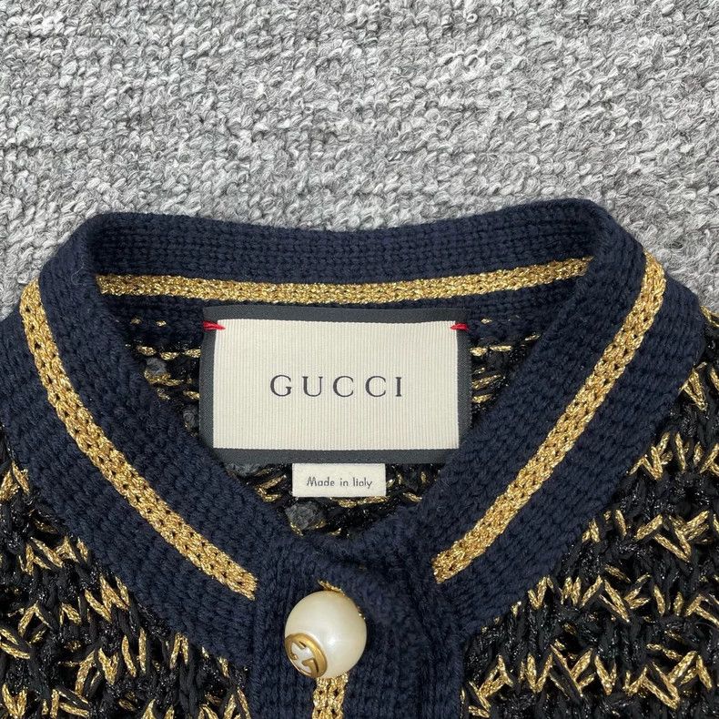 Gucci Gucci Striped Hollow Knit Jacket- DMC Size US S / EU 44-46 / 1 - 3 Thumbnail