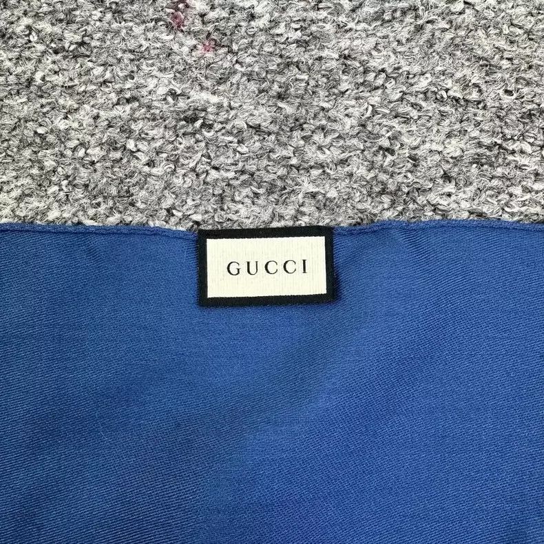 Gucci Gucci Blue Logo Scarf, 45*180cm, Brand New- DMC Size ONE SIZE - 6 Thumbnail
