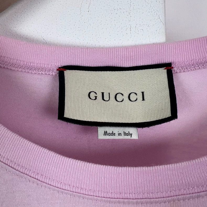 Gucci Gucci Pink T-Shirt with Heart Frog Design- DMC Size US XS / EU 42 / 0 - 3 Thumbnail