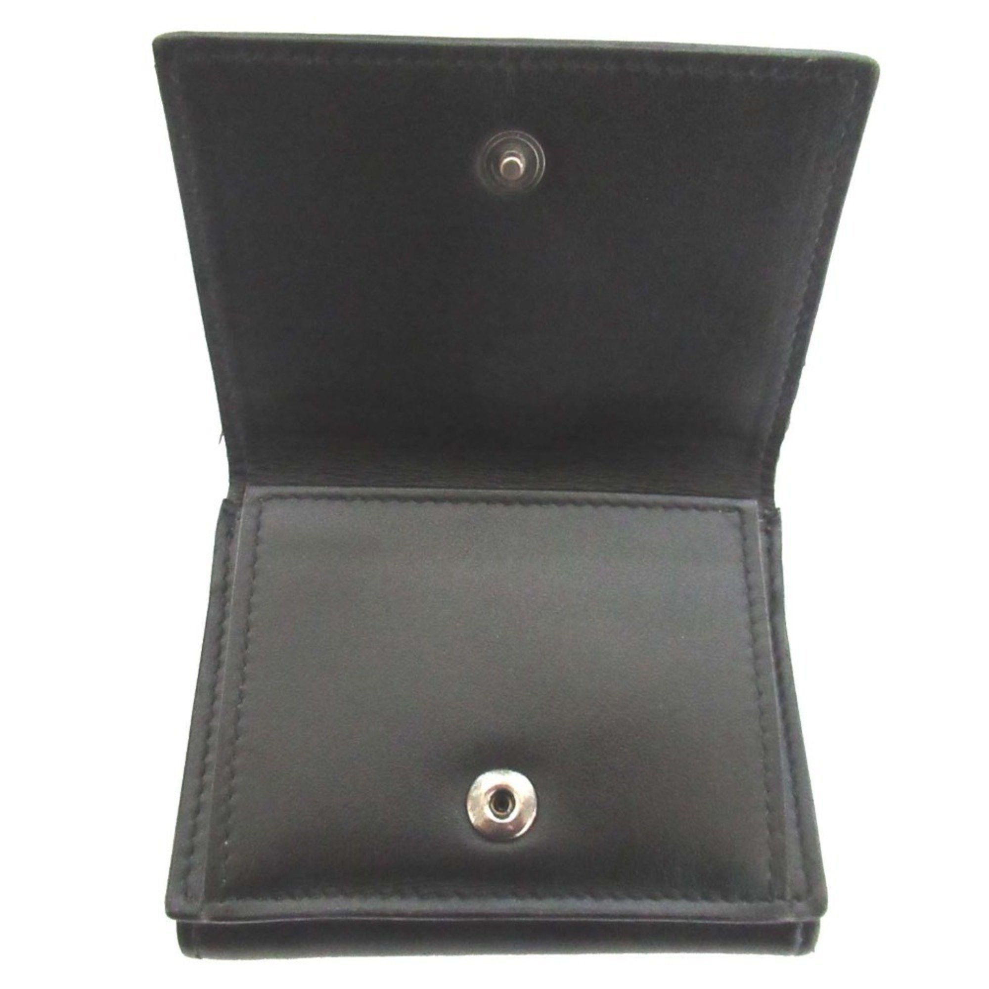 Dolce & Gabbana DOLCE&GABBANA Dolce & Gabbana Logo Print Leather Compact Wallet Tri-fold Coin Purse Black Men Women Size ONE SIZE - 7 Thumbnail