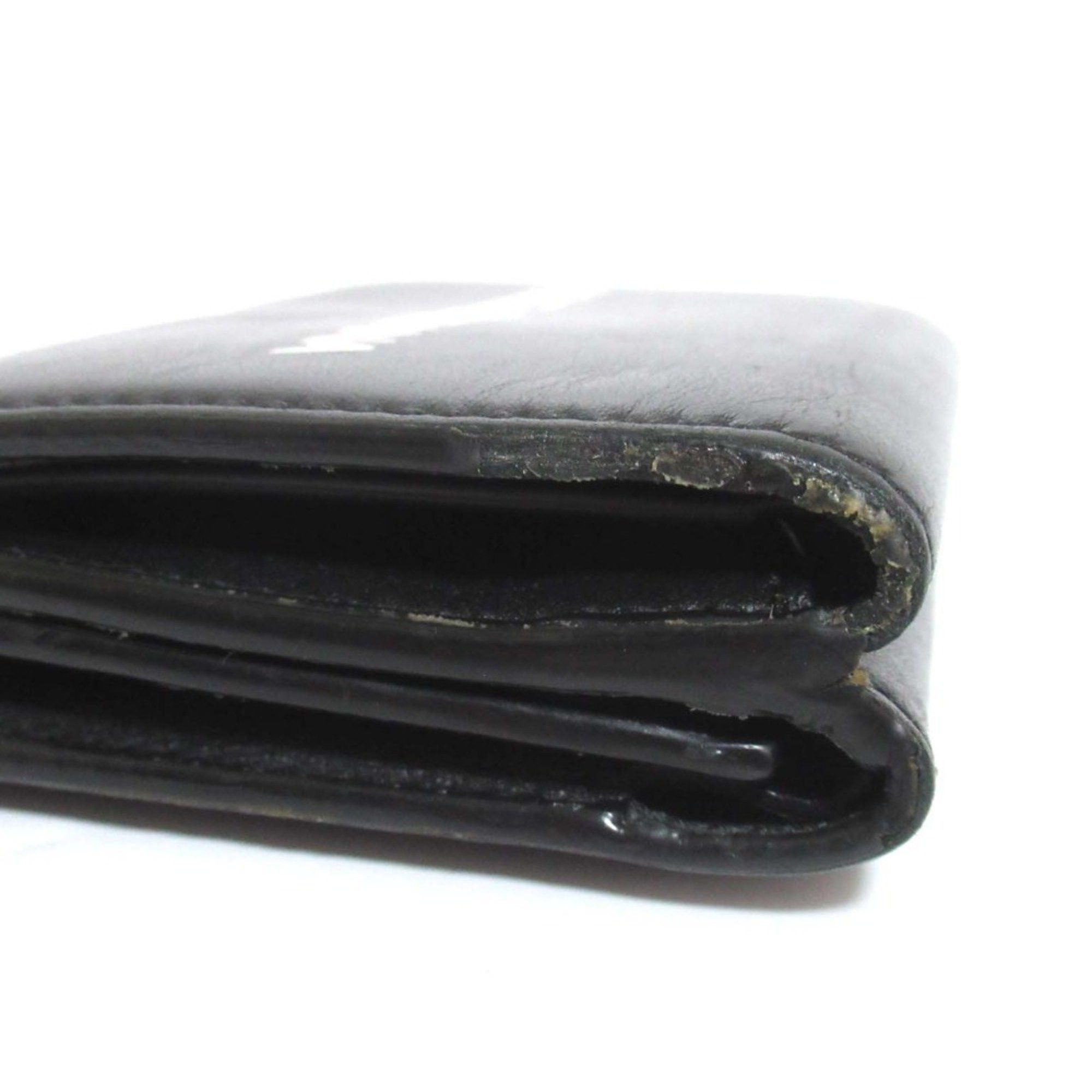 Dolce & Gabbana DOLCE&GABBANA Dolce & Gabbana Logo Print Leather Compact Wallet Tri-fold Coin Purse Black Men Women Size ONE SIZE - 4 Thumbnail