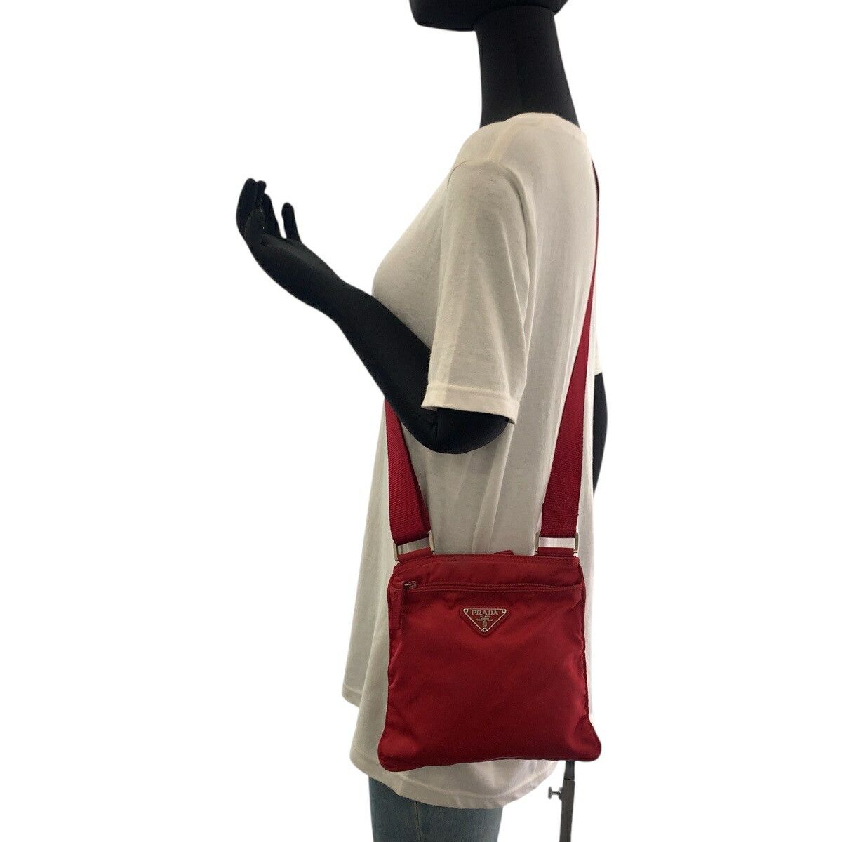 Prada Prada Prada Tessuto Triangle Logo Plate Nylon Shoulder Bag Others Crossbody Bag B7372 Size ONE SIZE - 7 Thumbnail