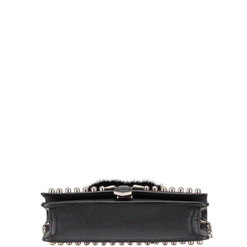 Fendi Fendi Fendi Karl Lagerfeld Monster Leather Fur Wallet Chain Leather Short Wallet 8M0346 DUTY FREE for USA Size ONE SIZE - 3 Thumbnail