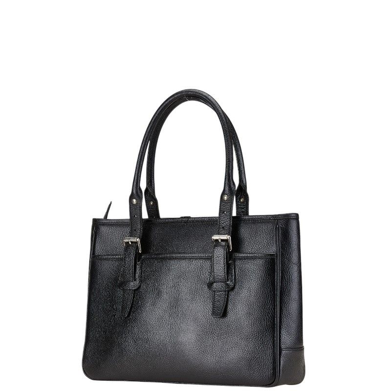 Burberry Burberry Burberry Leather Nova Check Tote Bag Briefcase Leather Tote Bag Size ONE SIZE - 2 Thumbnail