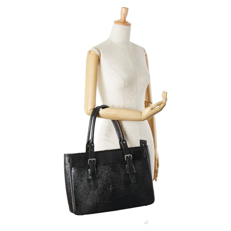 Burberry Burberry Burberry Leather Nova Check Tote Bag Briefcase Leather Tote Bag Size ONE SIZE - 12 Thumbnail