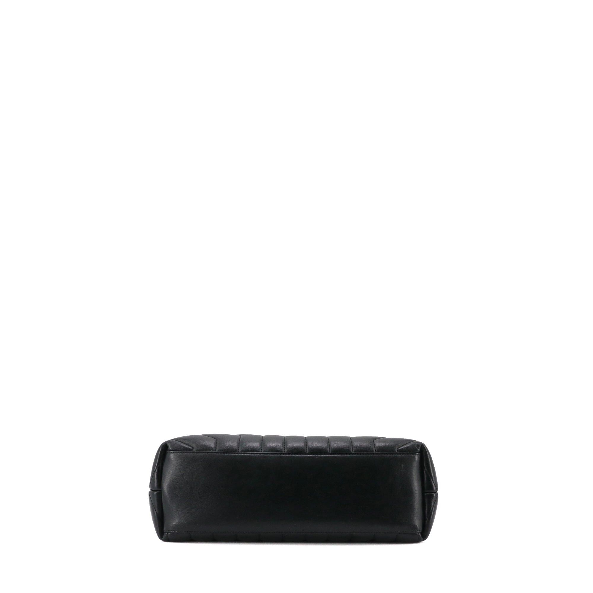 Saint Laurent Paris SAINT LAURENT - Saint Laurent Loulou medium shoulder bag in black chevron leather Size ONE SIZE - 4 Thumbnail
