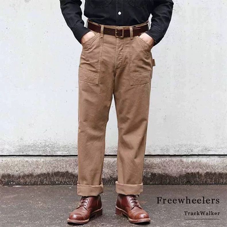 Freewheelers High Density Cargo Pants in Khaki Color- DMC Size US 34 / EU 50 - 6 Thumbnail