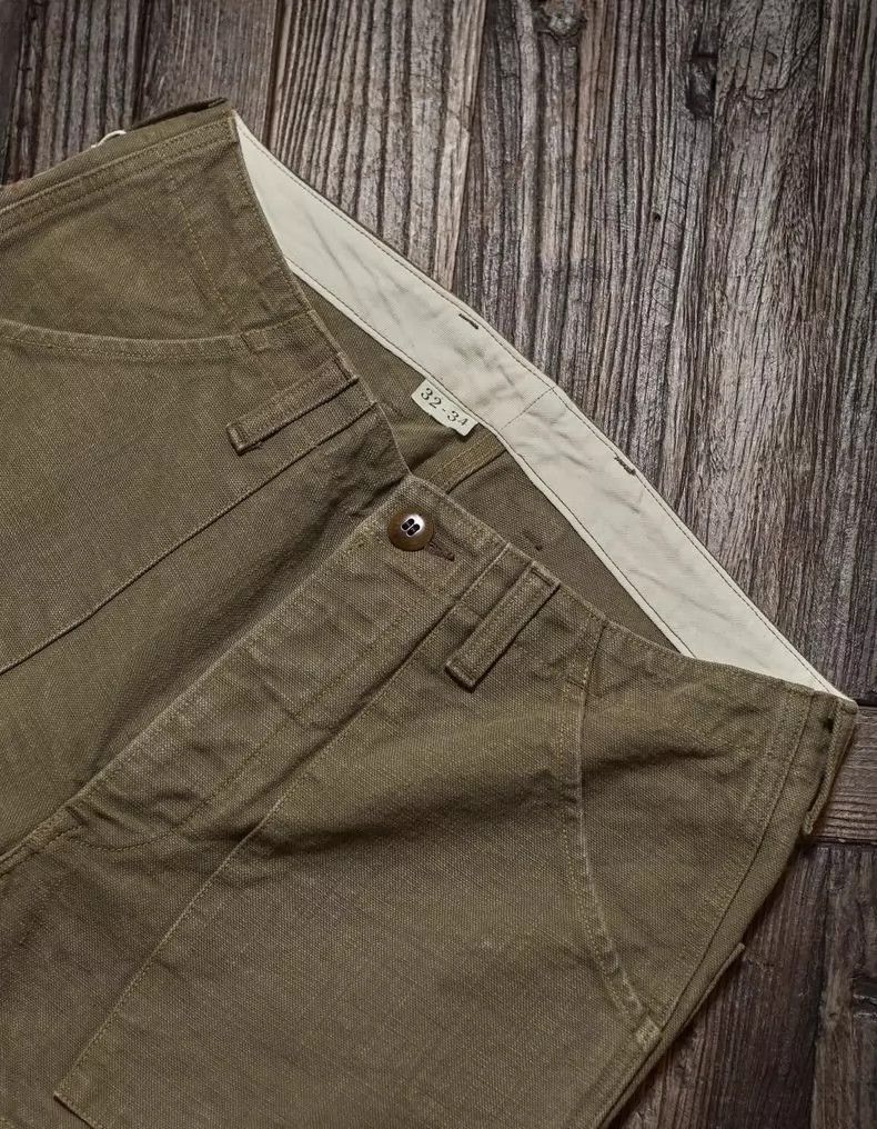 Freewheelers FREEWHEELERS BEAR TOOTH TROUSERS 13oz Canvas- DMC Size US 32 / EU 48 - 3 Thumbnail