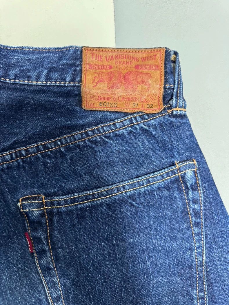 Freewheelers Vintage 14oz Raw Denim Slim Fit Jeans- DMC Size US 31 - 3 Thumbnail