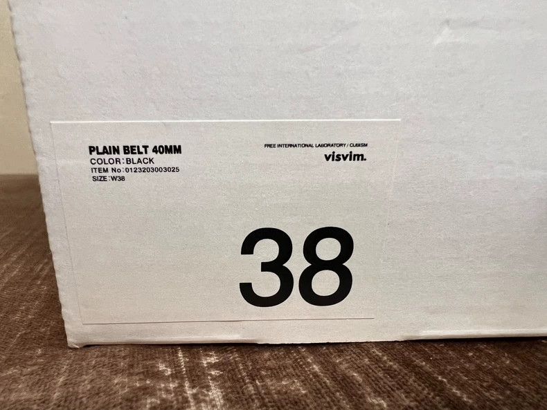 Visvim New VISVIM 23AW Plain Black Belt 40MM- DMC Size ONE SIZE - 4 Thumbnail