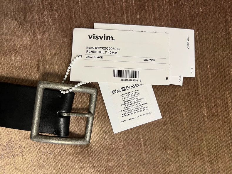 Visvim New VISVIM 23AW Plain Black Belt 40MM- DMC Size ONE SIZE - 2 Thumbnail