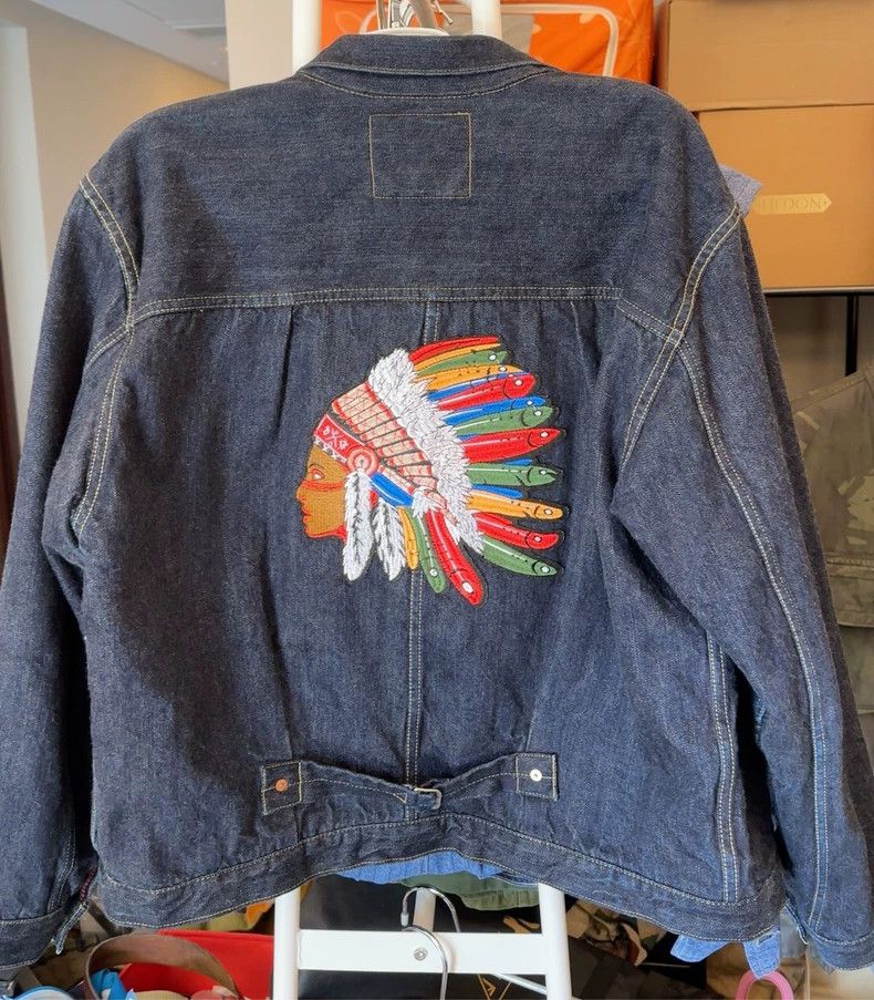 Freewheelers Classic Denim Jacket with Flannel Lining- DMC Size US M / EU 48-50 / 2 - 5 Thumbnail