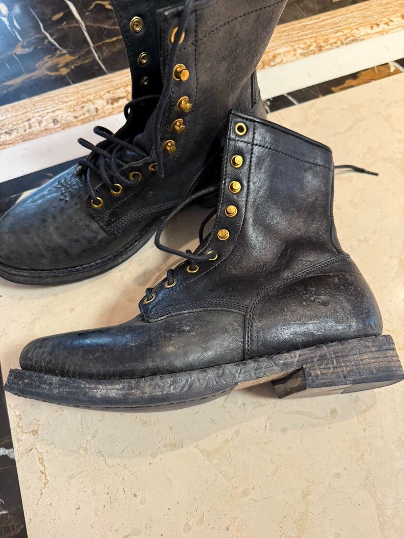 VISVIM Battalion Boots in Black- DMC