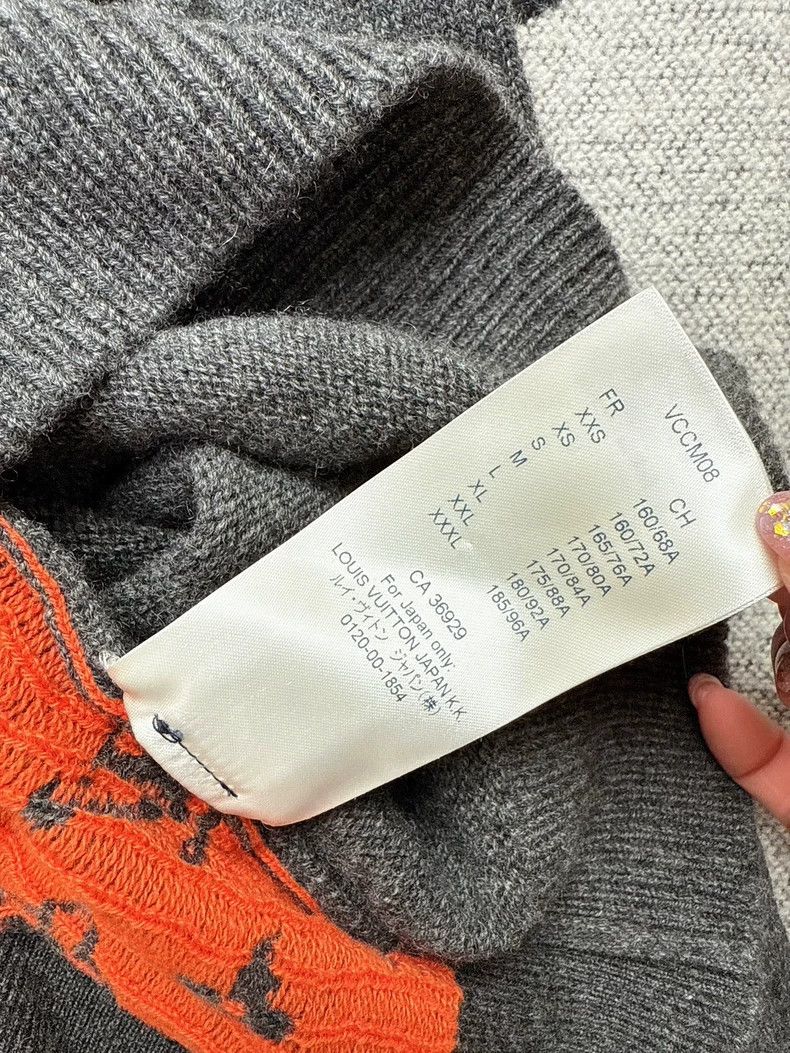 Louis Vuitton Gray and Orange Louis Vuitton Sweater- DMC Size US S / EU 44-46 / 1 - 7 Thumbnail