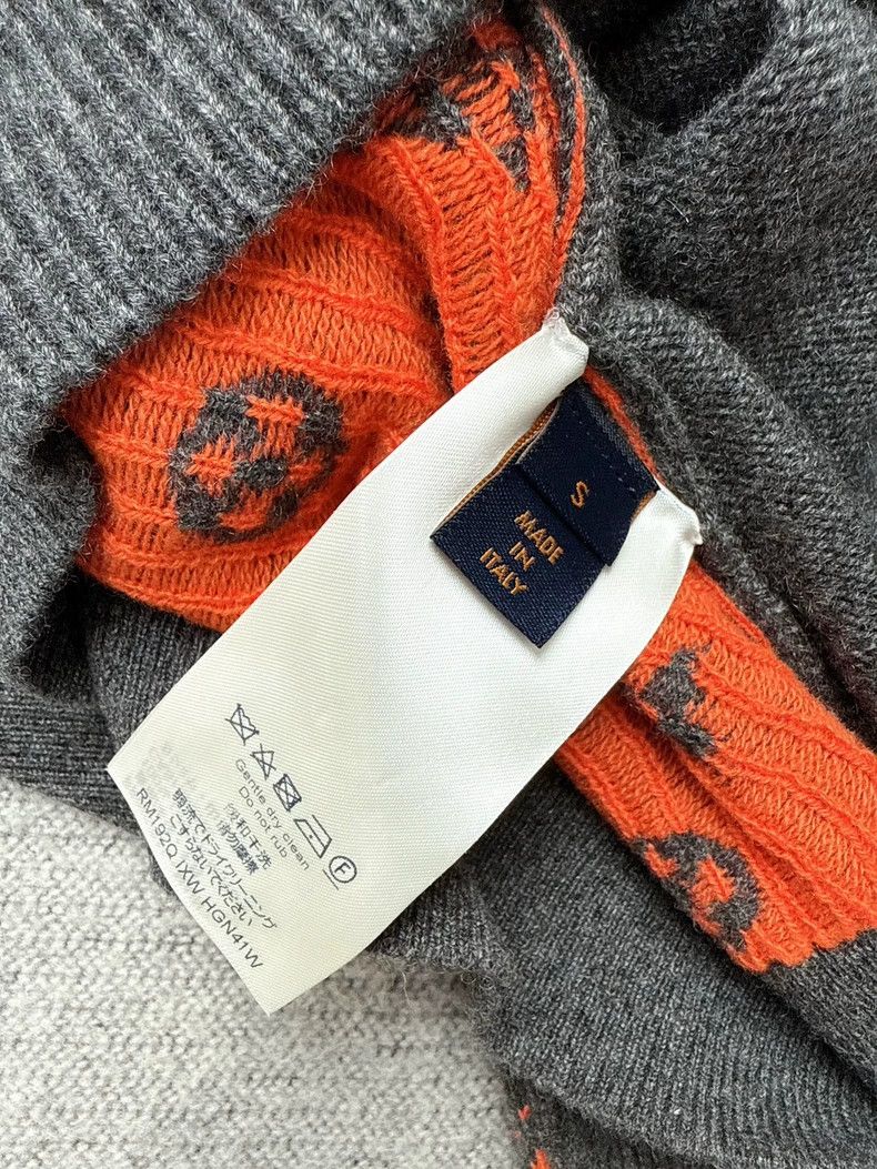 Louis Vuitton Gray and Orange Louis Vuitton Sweater- DMC Size US S / EU 44-46 / 1 - 6 Thumbnail