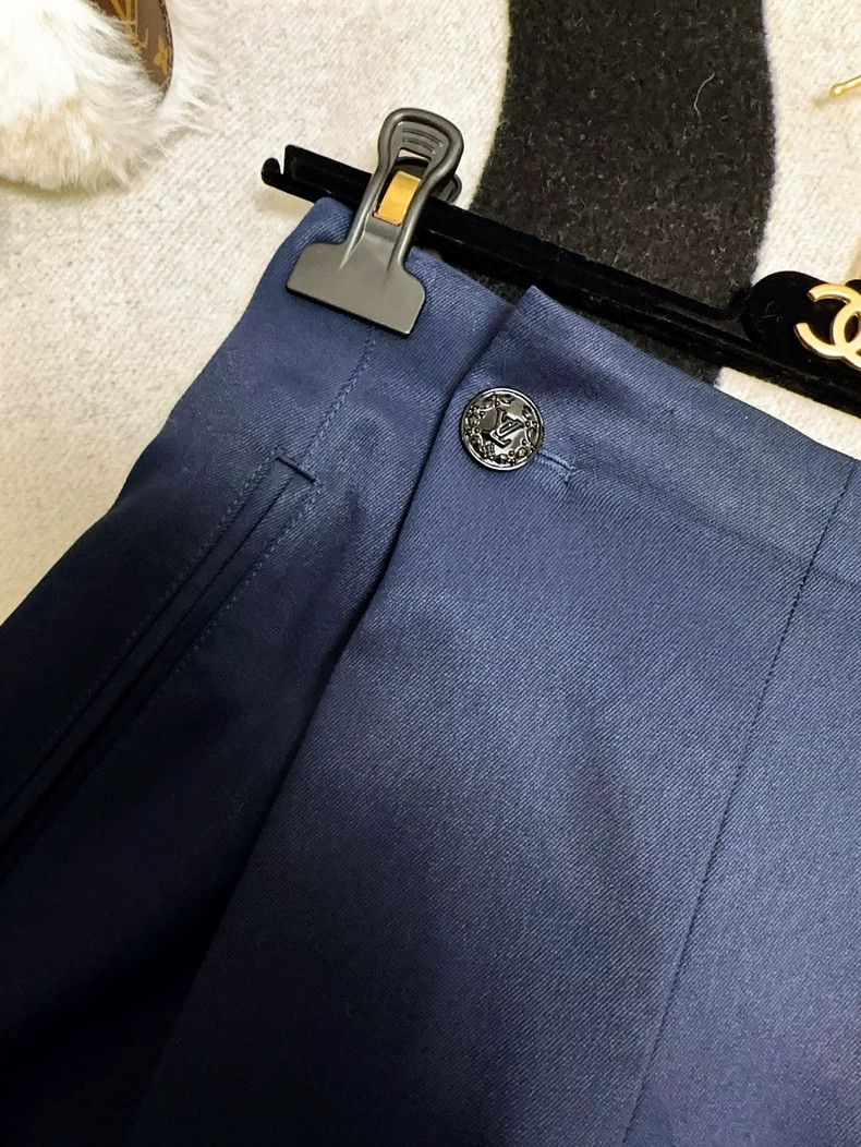 Louis Vuitton LV Louis Vuitton Wide-Leg Pants in Dark Blue- DMC Size US 34 / EU 50 - 3 Thumbnail