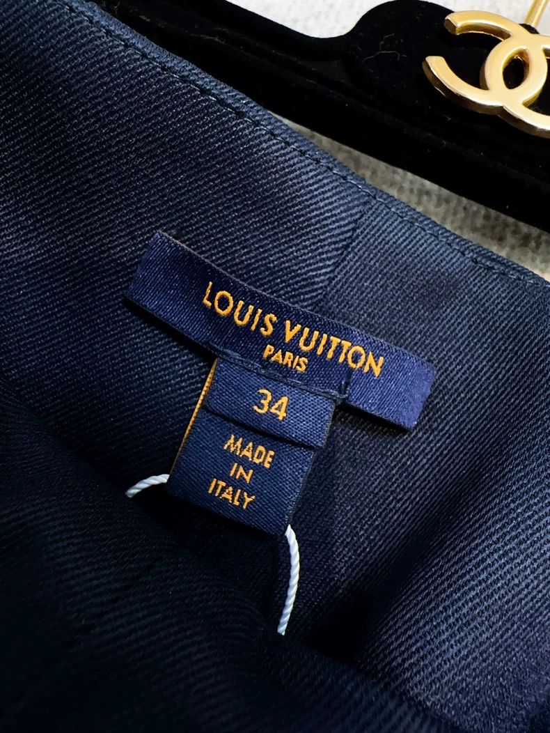 Louis Vuitton LV Louis Vuitton Wide-Leg Pants in Dark Blue- DMC Size US 34 / EU 50 - 7 Thumbnail