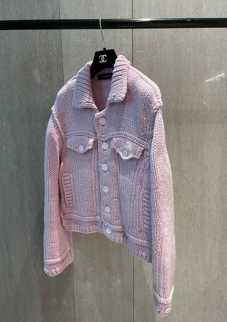 Louis Vuitton Lavender Knit Sweater Jacket by Louis Vuitton- DMC Size US XS / EU 42 / 0 - 4 Thumbnail