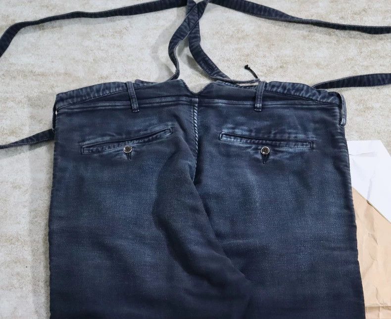 Visvim Travailler Braces Pants in Dark Indigo- DMC
