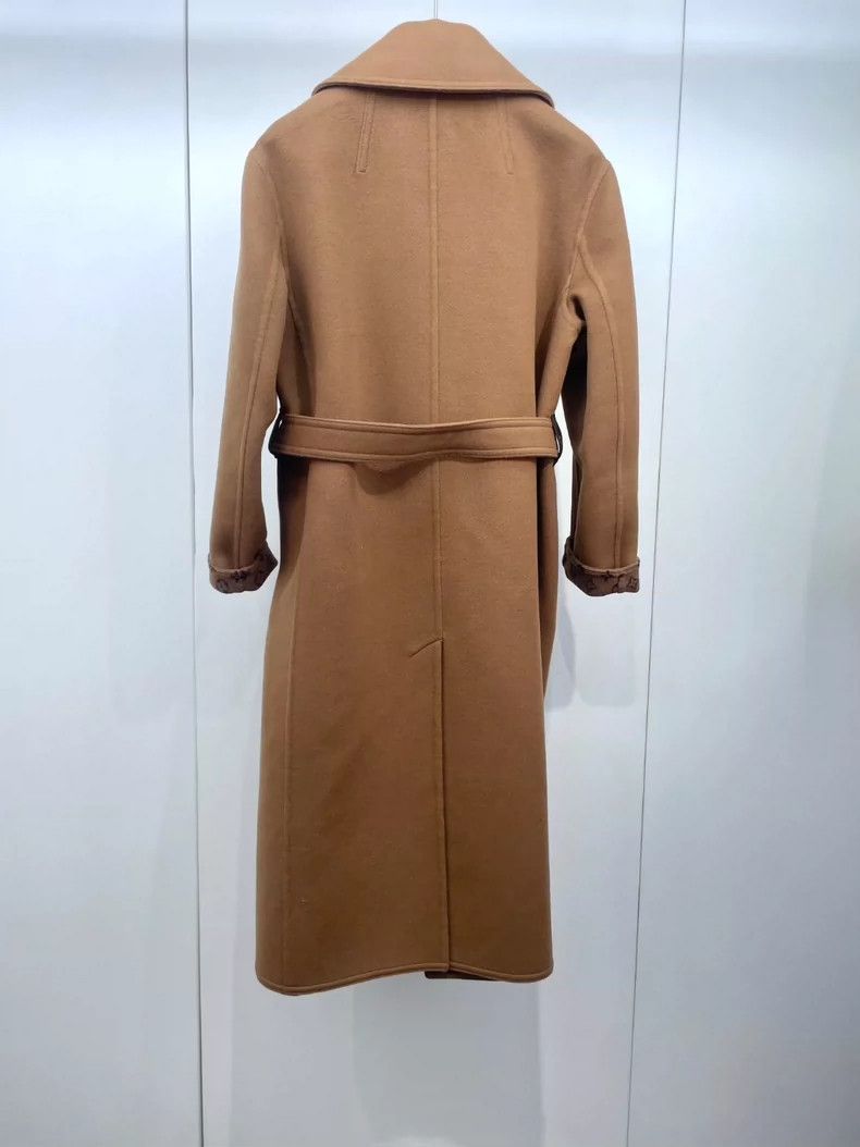 Louis Vuitton Luxury Wool Coat with Belt and Patterned Sleeves- DMC Size US M / EU 48-50 / 2 - 2 Thumbnail
