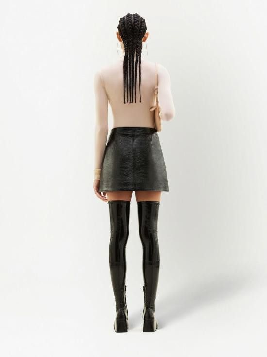 Courreges COURREGES Women Mid Skirts PERCJU001VY0014 9999 Black Size 26" / US 2 / IT 38 - 4 Thumbnail