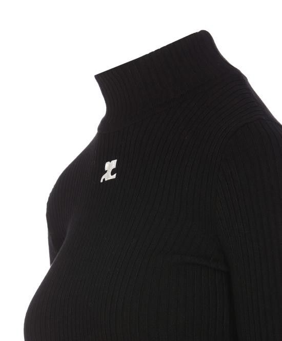 Courreges COURREGES Women Sweater PERMPU022FI0001 9999 Black Size S / US 4 / IT 40 - 3 Thumbnail