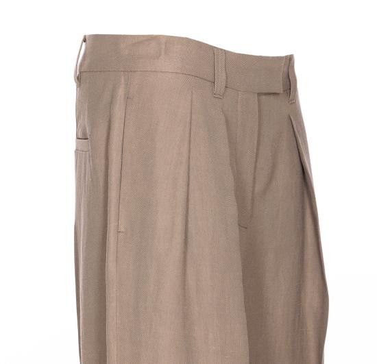 Brunello Cucinelli BRUNELLO CUCINELLI Women Straight Pants MH126P8512 C2925 Beige Size 27" / US 4 / IT 40 - 3 Thumbnail