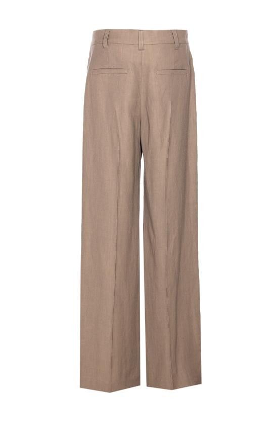 Brunello Cucinelli BRUNELLO CUCINELLI Women Straight Pants MH126P8512 C2925 Beige Size 30" / US 8 / IT 44 - 2 Thumbnail